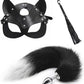 FeralFox Fox Tail Plug Máscara Látigo BDSM Set