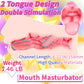 TwinLick Double-Tongue Realistic Mouth Male Stroker
