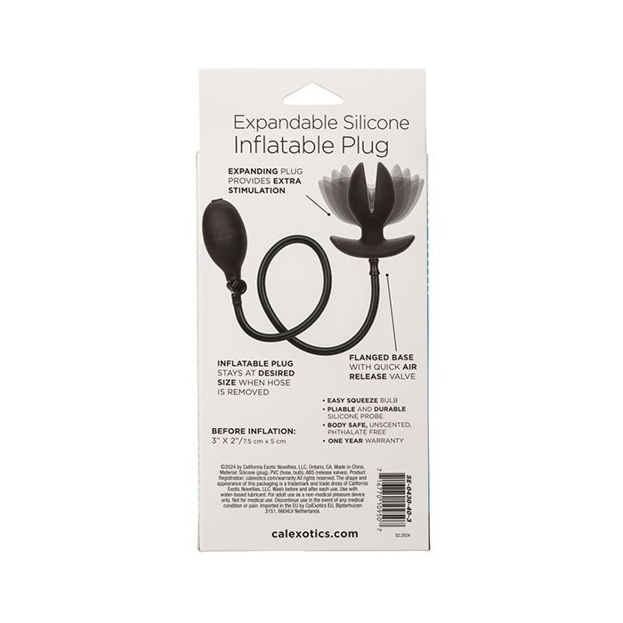 Tapón anal inflable de silicona expandible