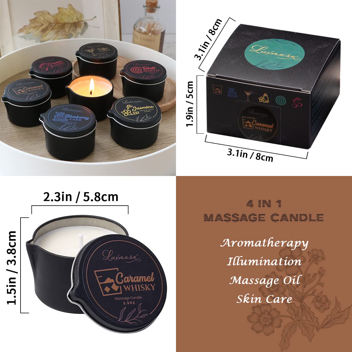 Caramel Whisky Sensual Massage Candle