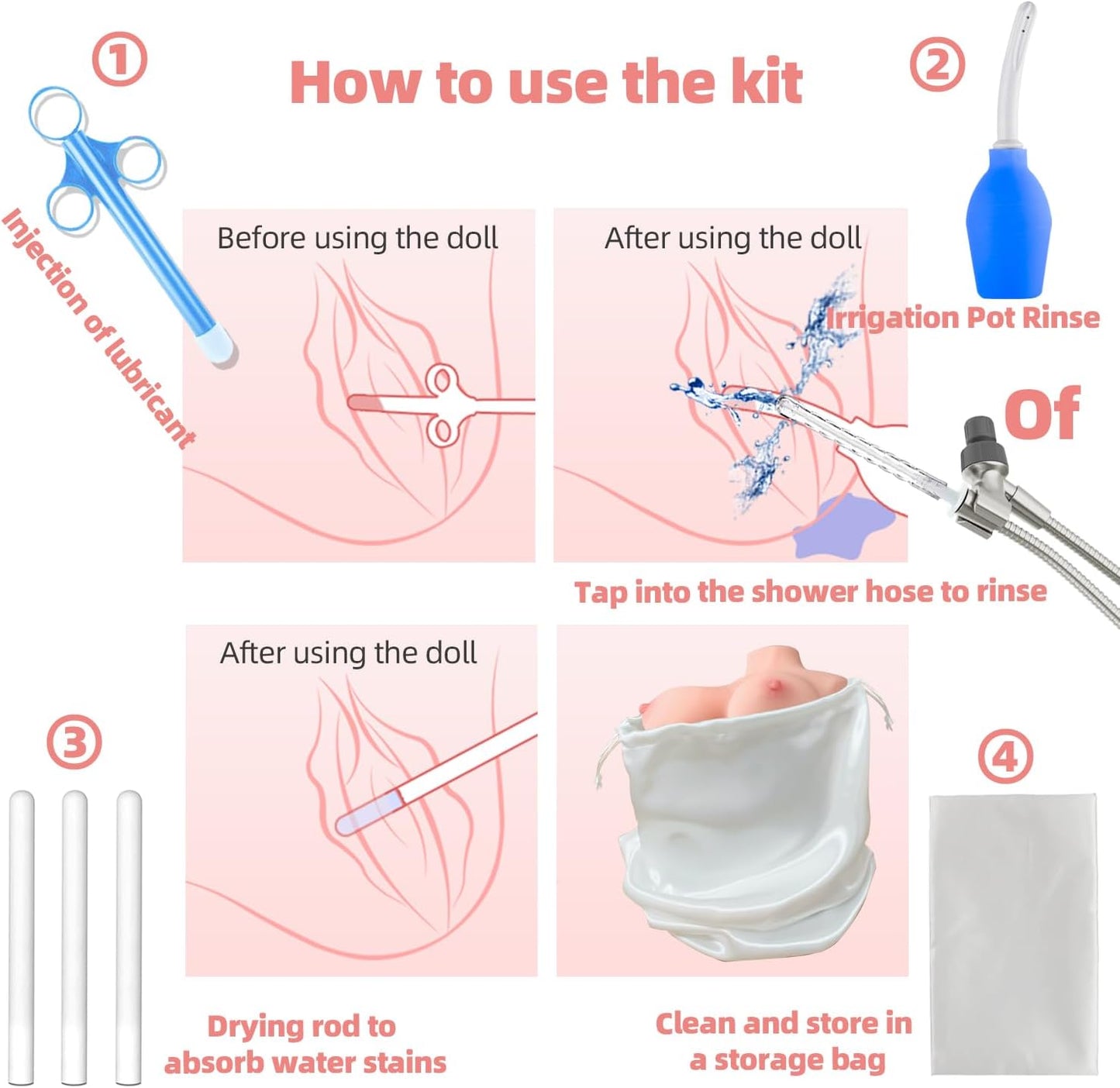 CareDeluxe – Kit de 8 Piezas para Limpieza y Almacenamiento de Juguetes