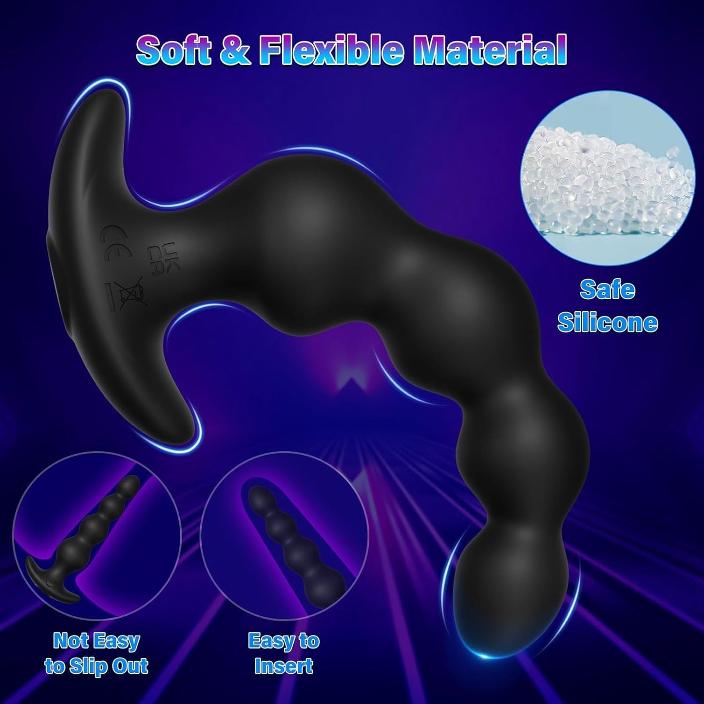 CascadePulse App-Control Vibrating Anal Beads | 9 Modes
