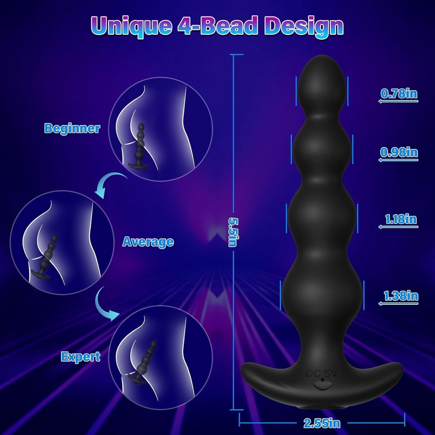 CascadePulse App-Control Vibrating Anal Beads | 9 Modes