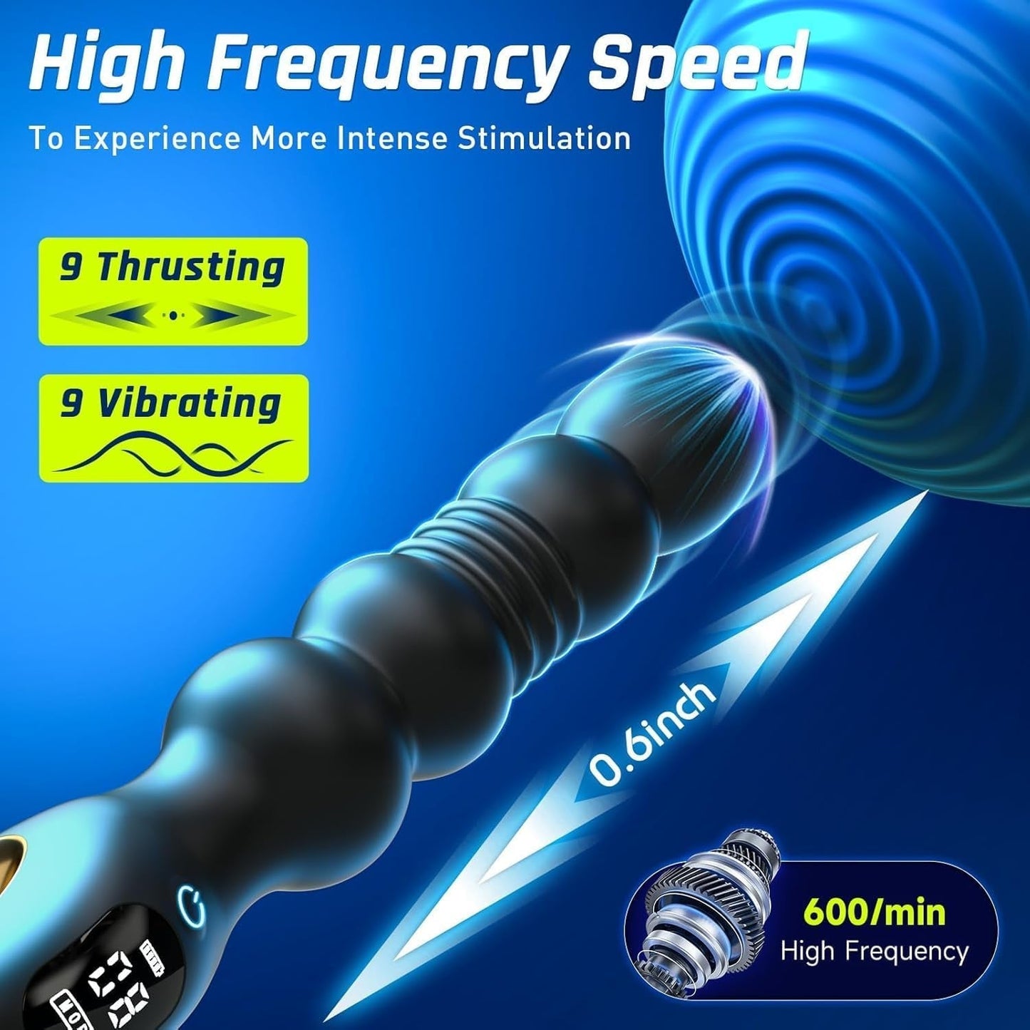 CascadePulseAnal Beads Prostate Massager Thrusting 7+7 Modes