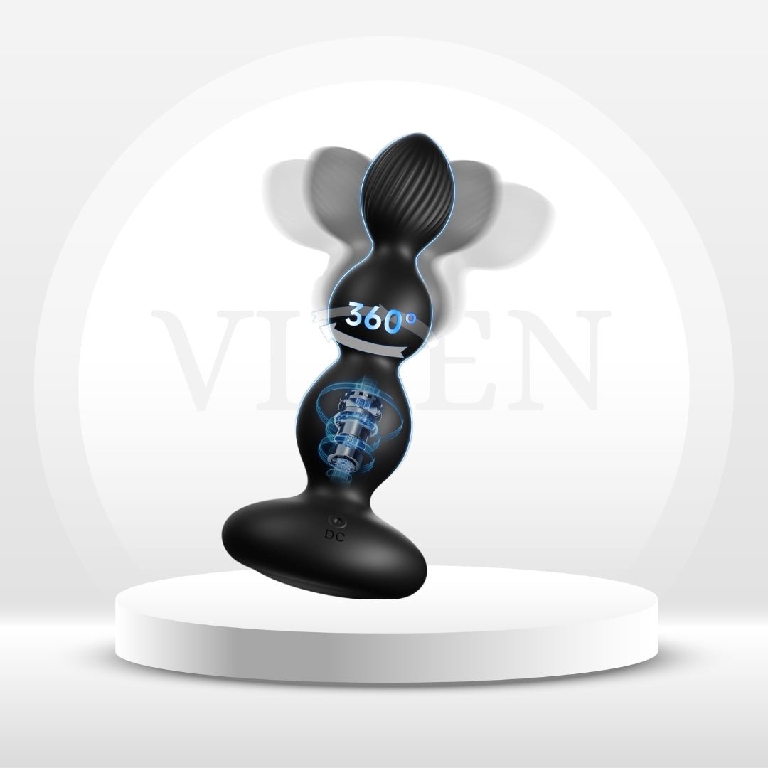 CascadeSpin Anal Beads Prostate Massager 9 Spin + 9 Vibe