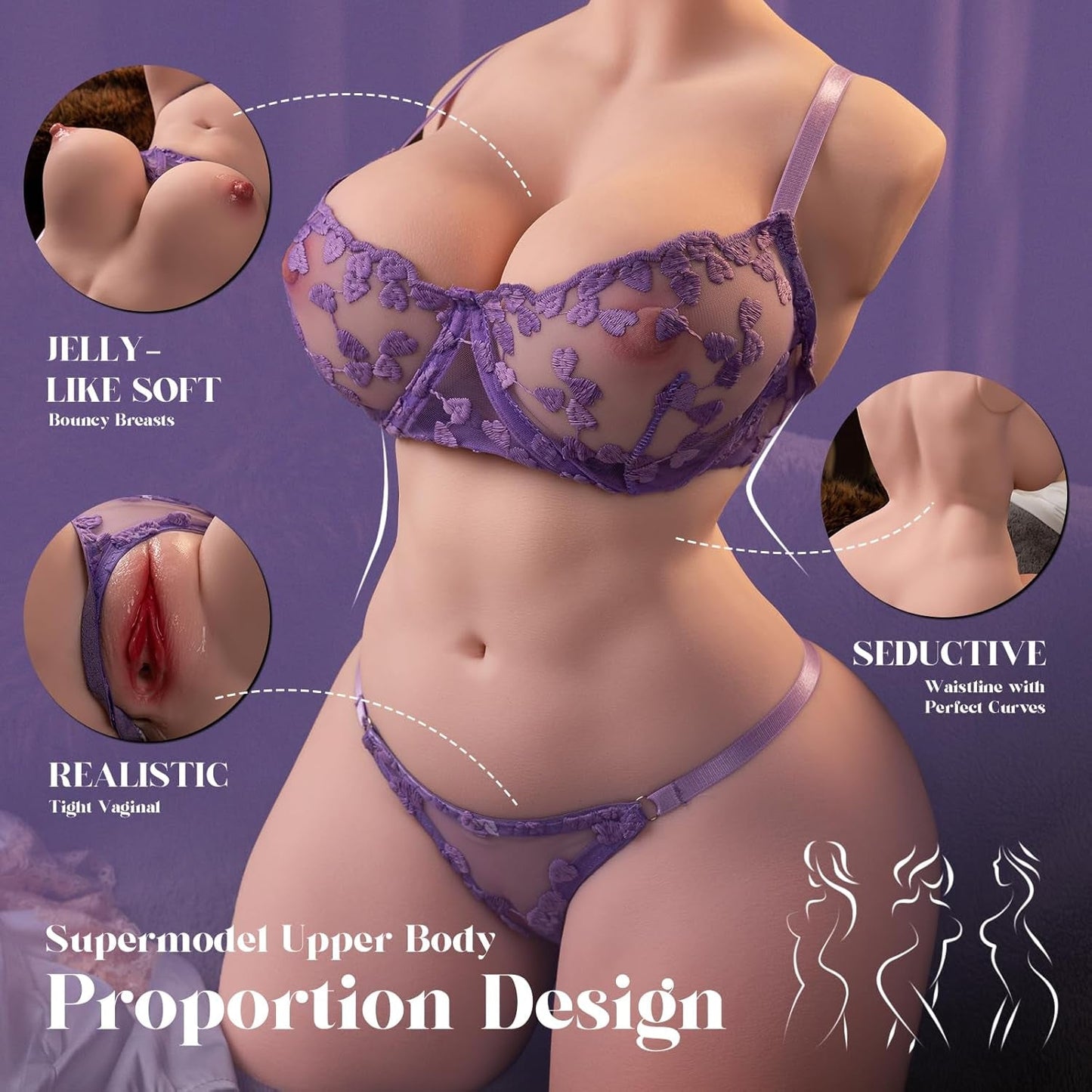 CurveReal Life-Size Dual-Entry Female Torso Sex Doll