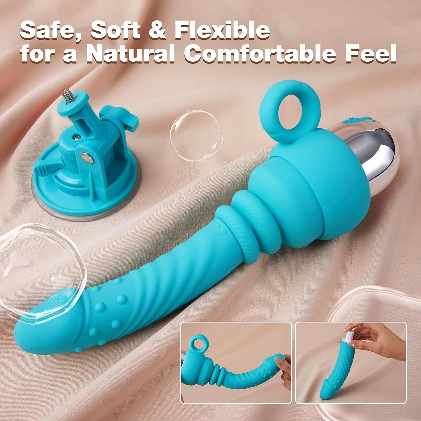 Dildo de Empuje Portátil PulseRide con Control por Aplicación