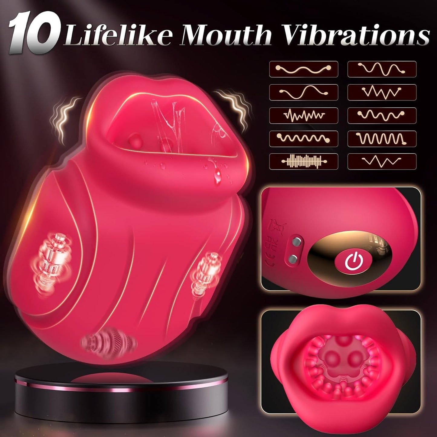 Entrenador de estimulación masculino OralPulse App Control, 10 modos