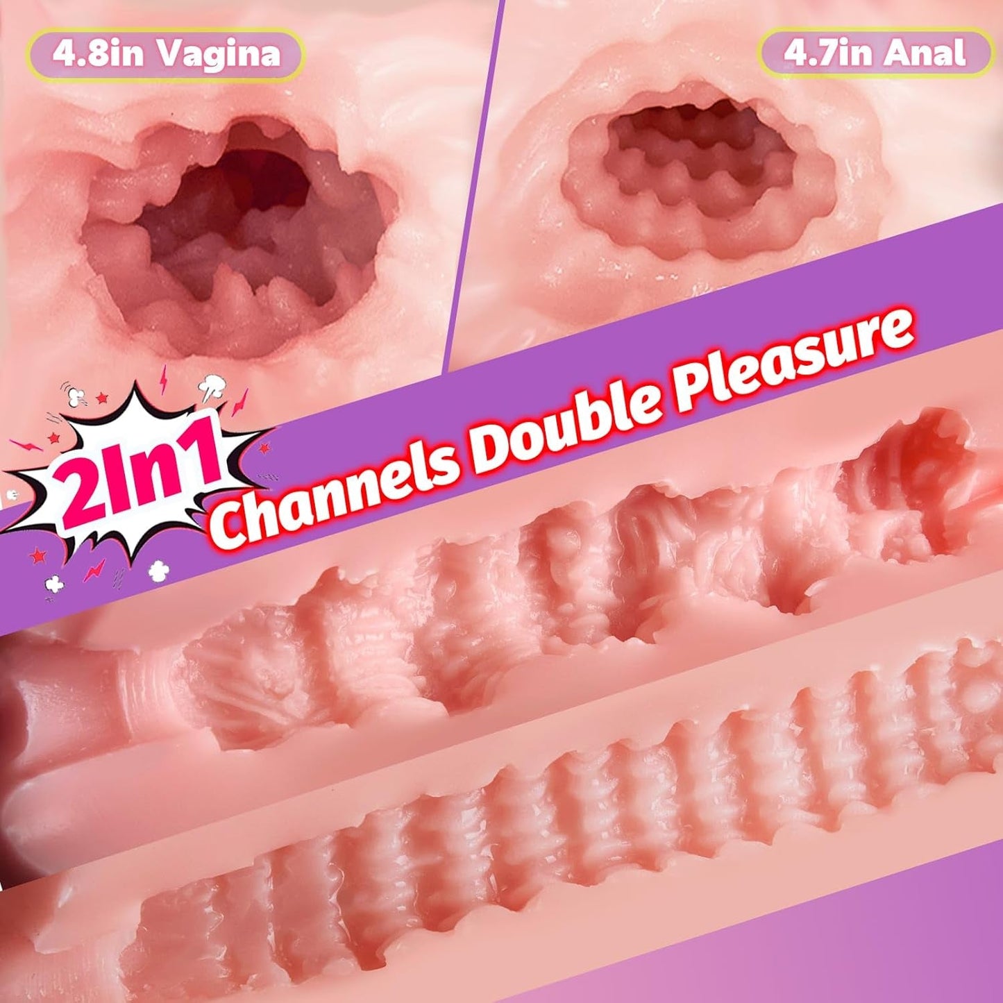 SilhouetteSplit Portable Double Canal Mâle Masturbateur Poupée Sexuelle 1,9 kg