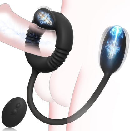 Masajeador de Próstata Anillo de Pene NexusForce con Mando a Distancia 10 Modos Silicona