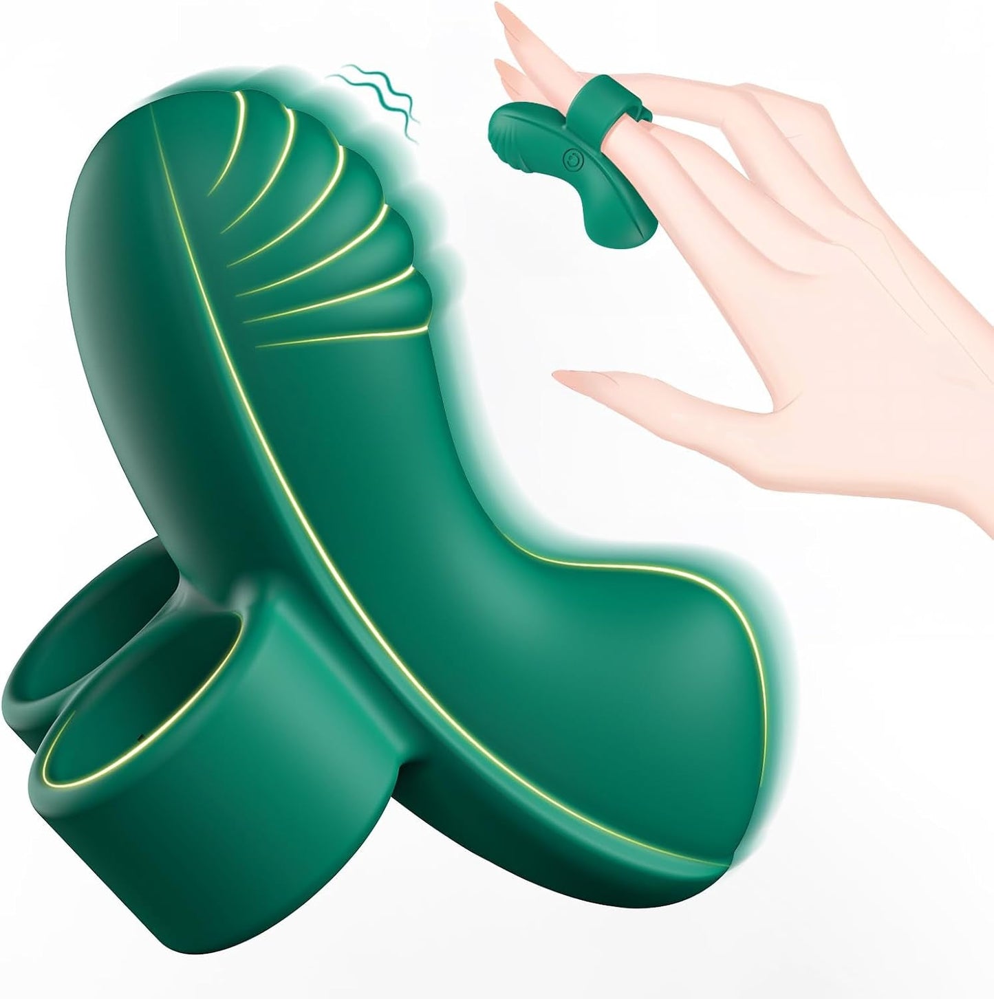 Vibrador de dedo VelouraX 10 modos, mini, resistente al agua