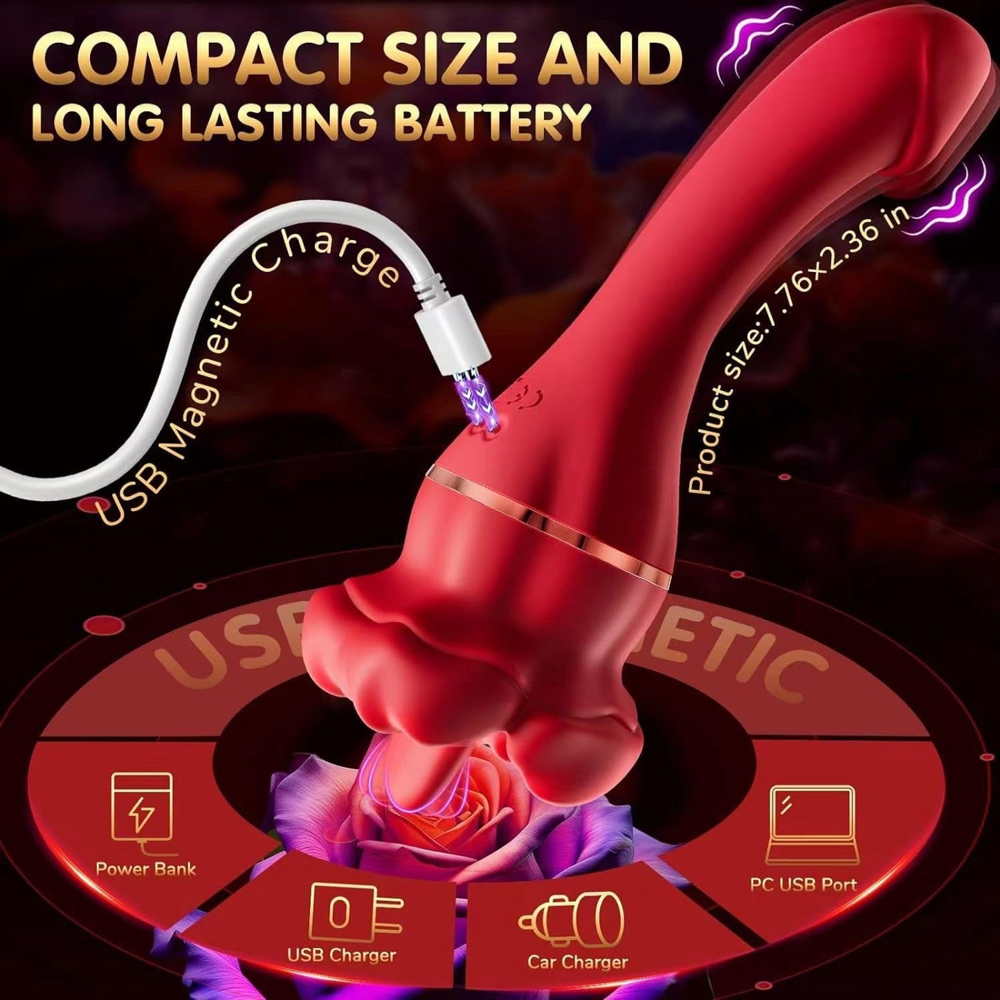VelixaMouth Vibrador de lengua 20 modos, juguete estimulador de clítoris