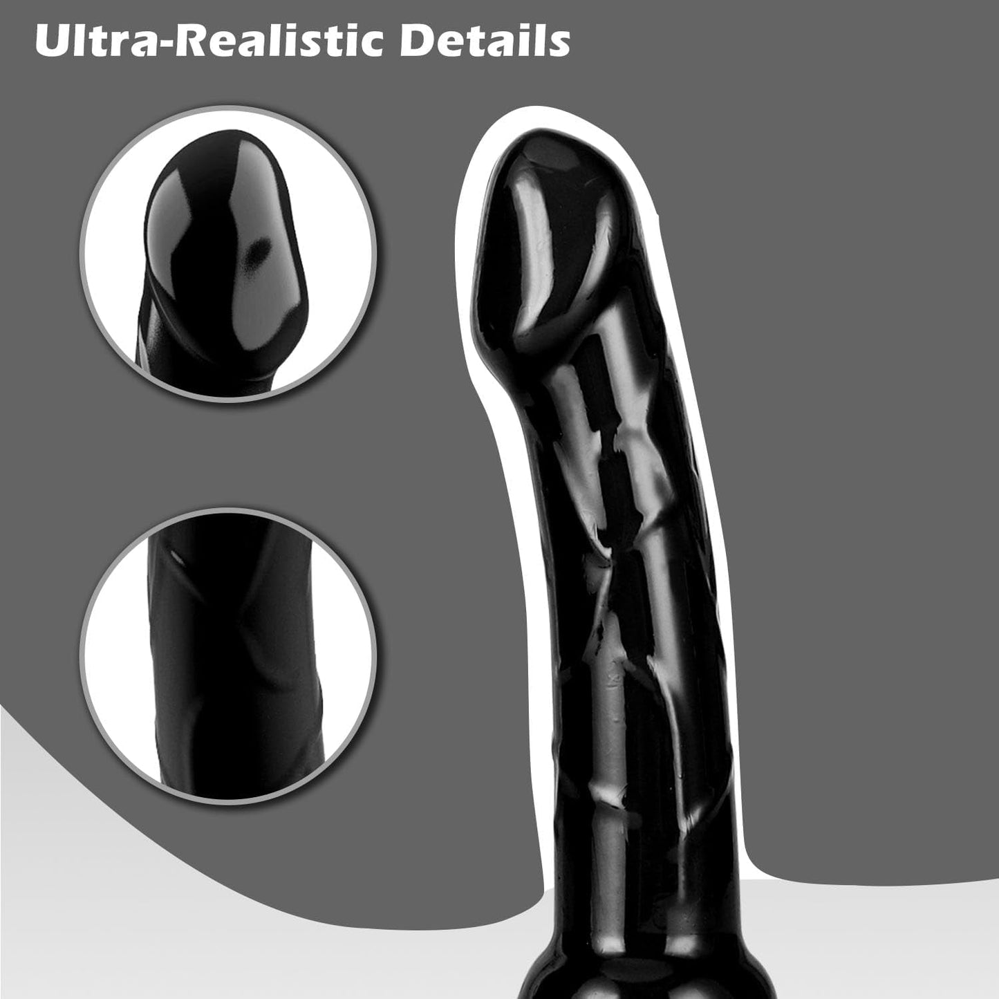 ObsidianXII Arnés Strapon de Ébano con Dildos Gemelos
