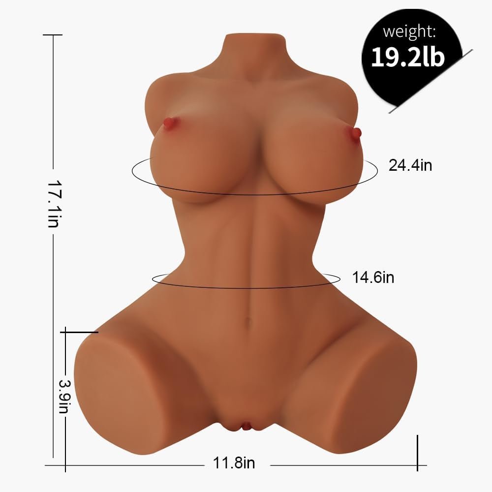 SpineFlex 3-en-1 Torse Masturbateur Double Canal Poupée Sexuelle