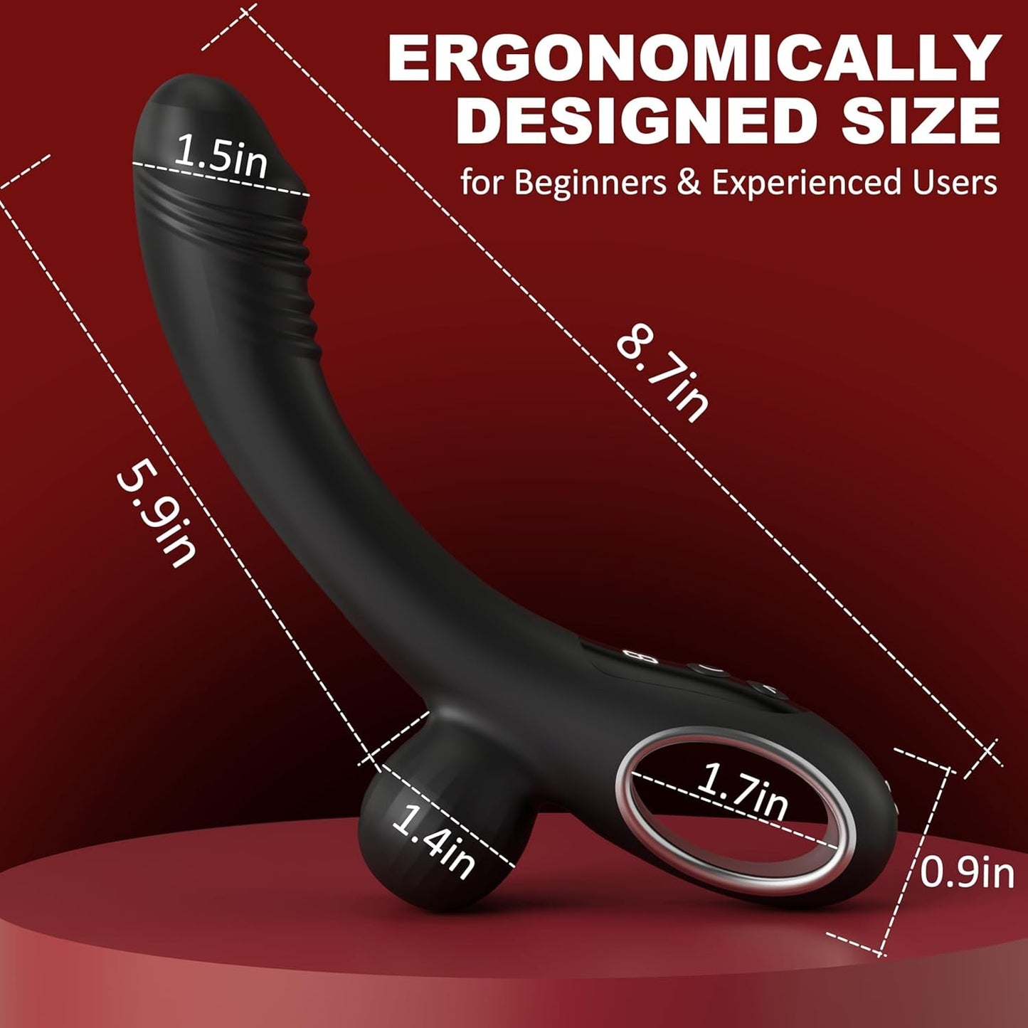 ProSpot Prostate Massager Vibrator 9 Modes One-Key