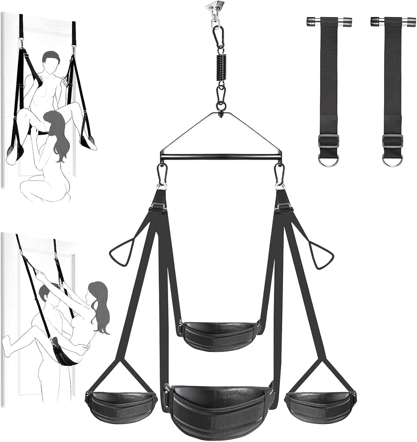 Kit de columpio sexual TriVanta 360° para techo y puerta