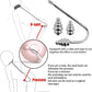 SpiralSteel Gancho anal de acero inoxidable en espiral 3 bolas