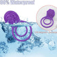 VioletLockX Purple Cock Ring Rose Clit Vibrator 7 Modes