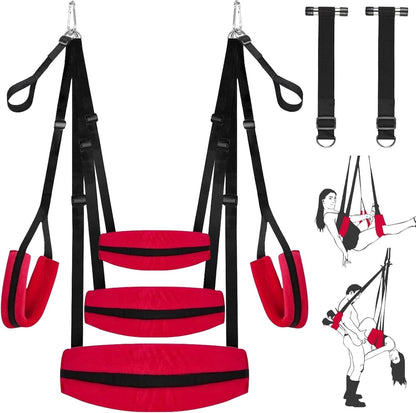 Columpio sexual de puerta ajustable LunarisX con arnés de soporte de 300 lb