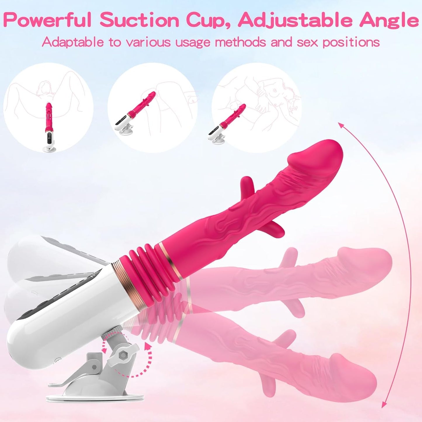 Máquina vibradora dildo con movimiento de empuje ThrustWave