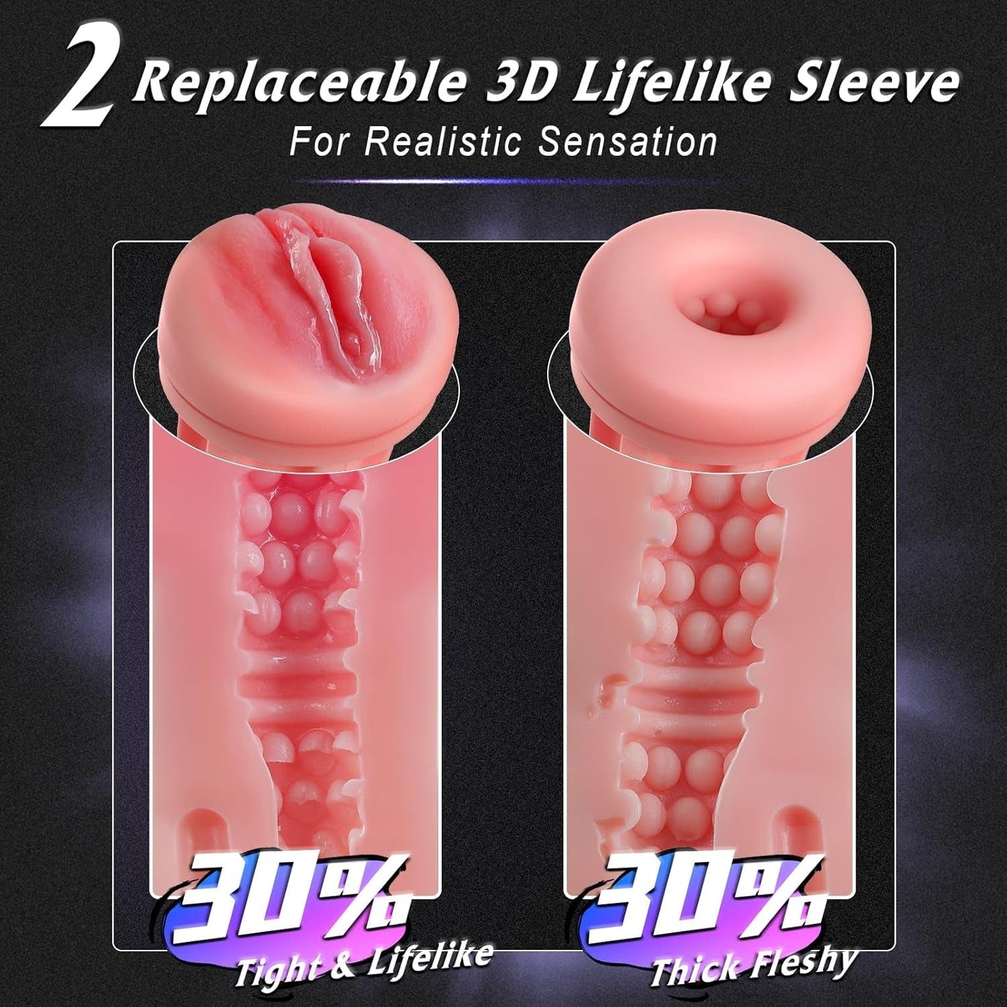CipherX 2 Sleeves Male Stroker 9 Suction + 9 Vibe