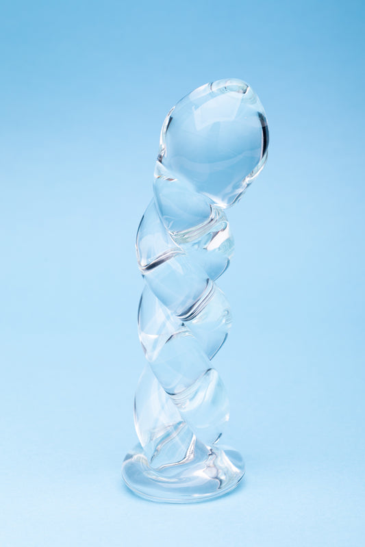 Dildo de cristal trenzado serafín Clarity