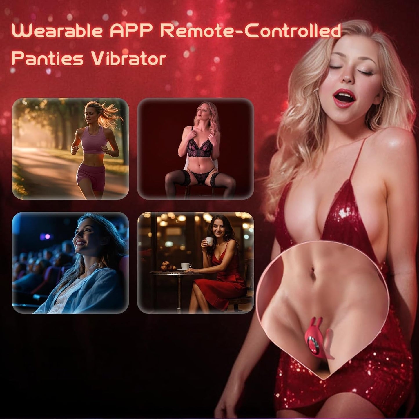 Vibromasseur culotte ClimaxCrush pour point G, clitoris et pénis