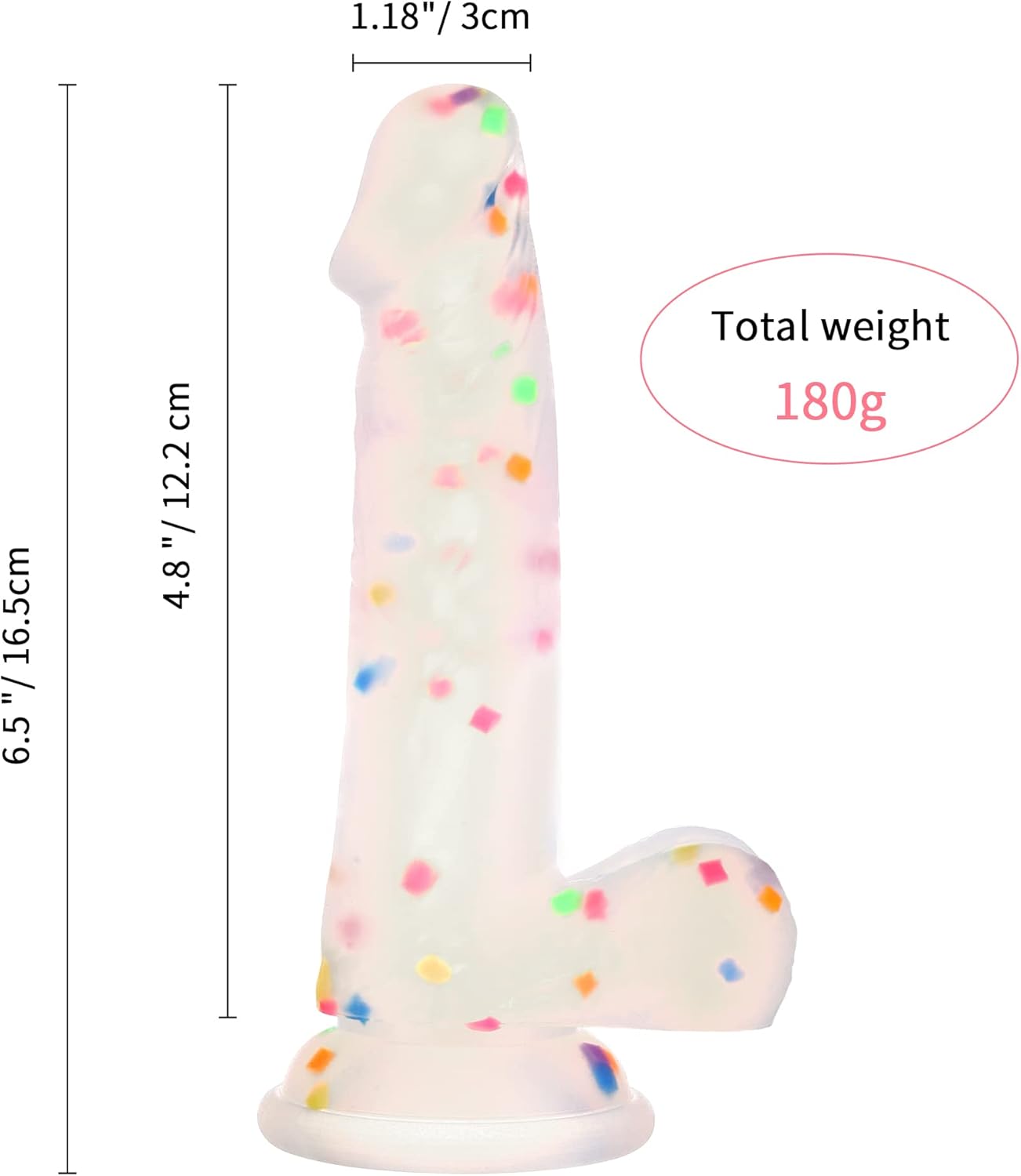 Dildo de silicona ColorThrust de 6,5"