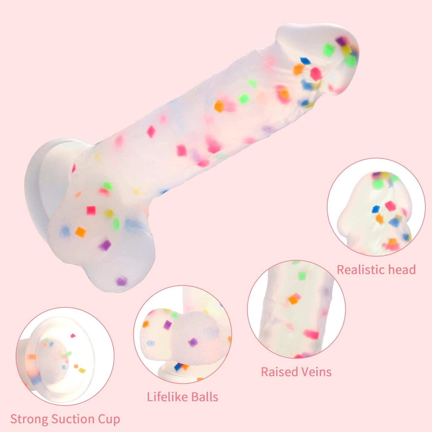 Dildo de silicona ColorThrust de 6,5"