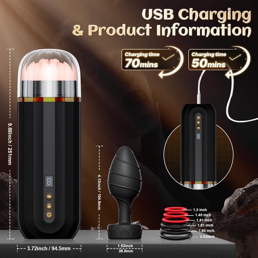 CommandSuite Male Stroker Set 10 Suction + 10 Vibe | AI + Plug