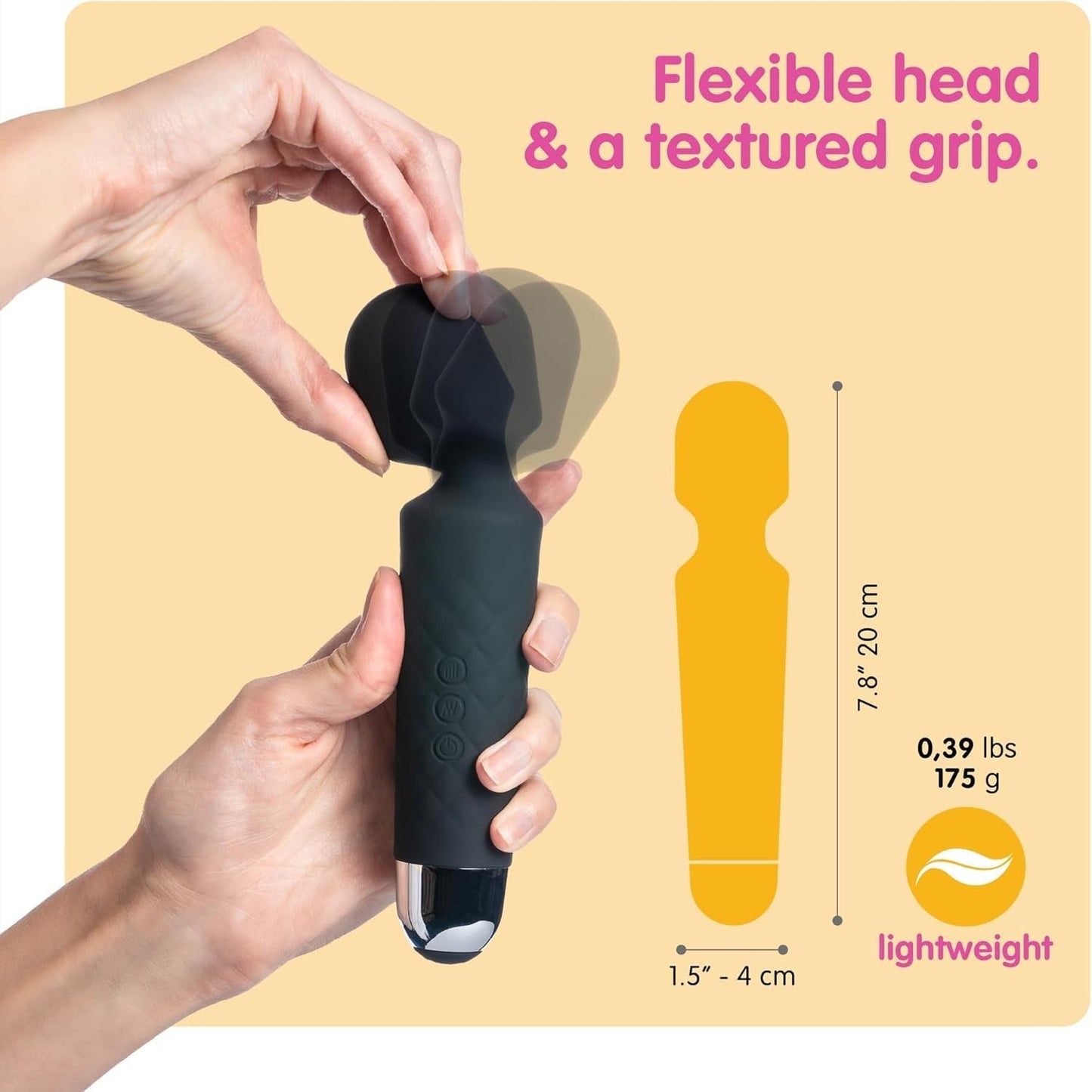 Vibrador de varita para clítoris y punto G CompactMuse de 20 modos