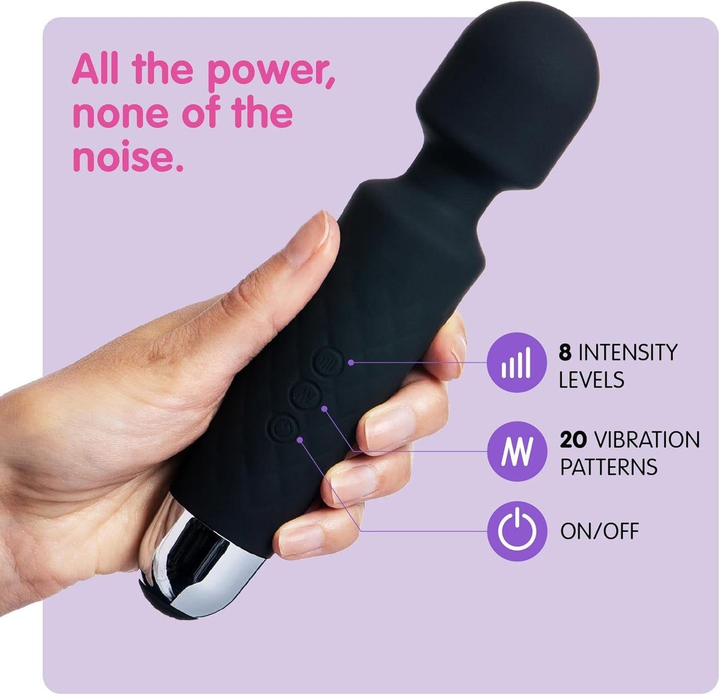 Vibrador de varita para clítoris y punto G CompactMuse de 20 modos