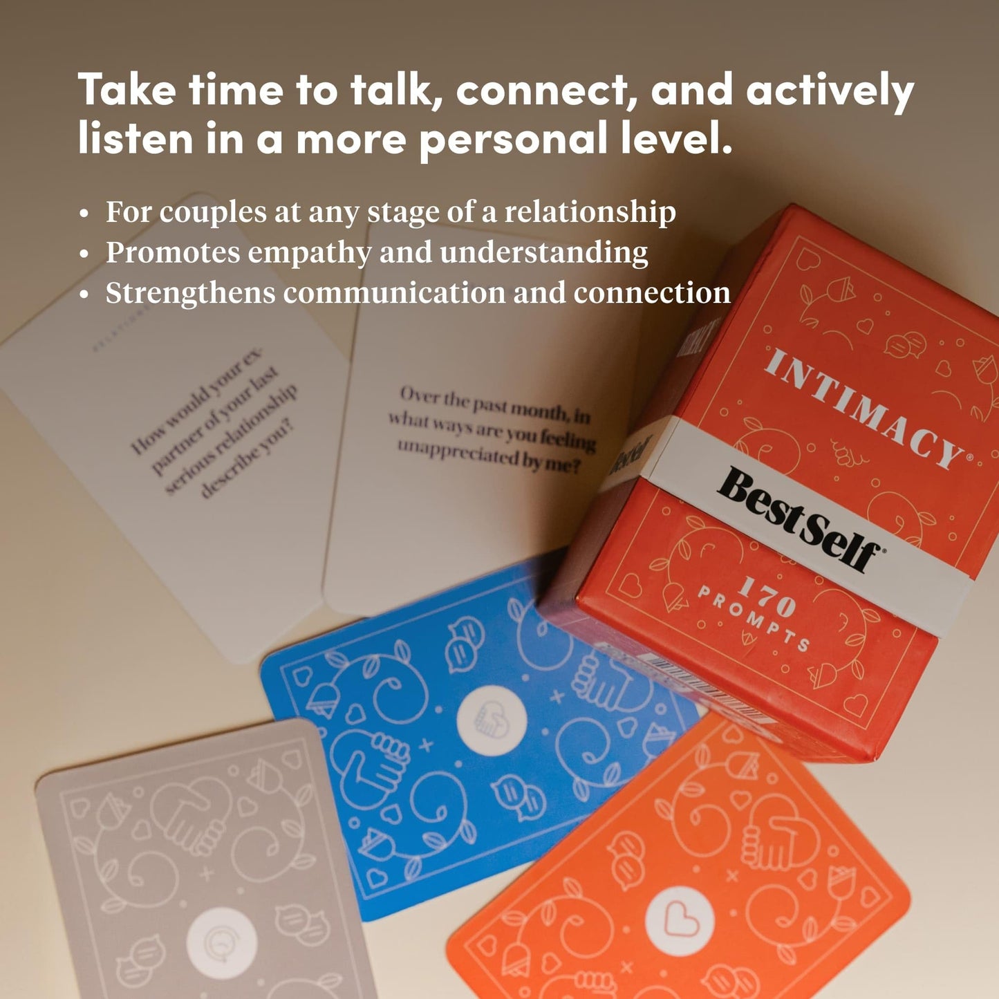 Mazo de cartas conversacionales para la intimidad en pareja