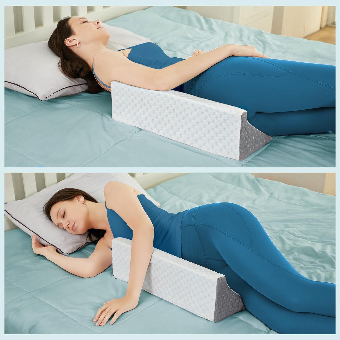 Almohada de apoyo para la posición lateral íntima de parejas