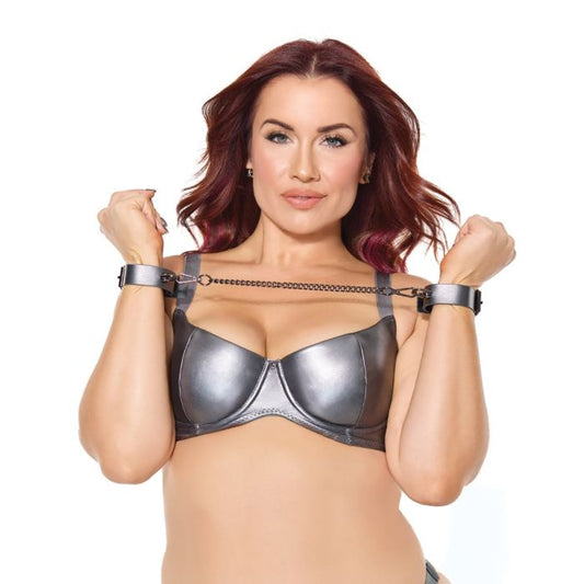 Esposas de Muñeca Coquette Pleasure Glam de Metal Oscuro