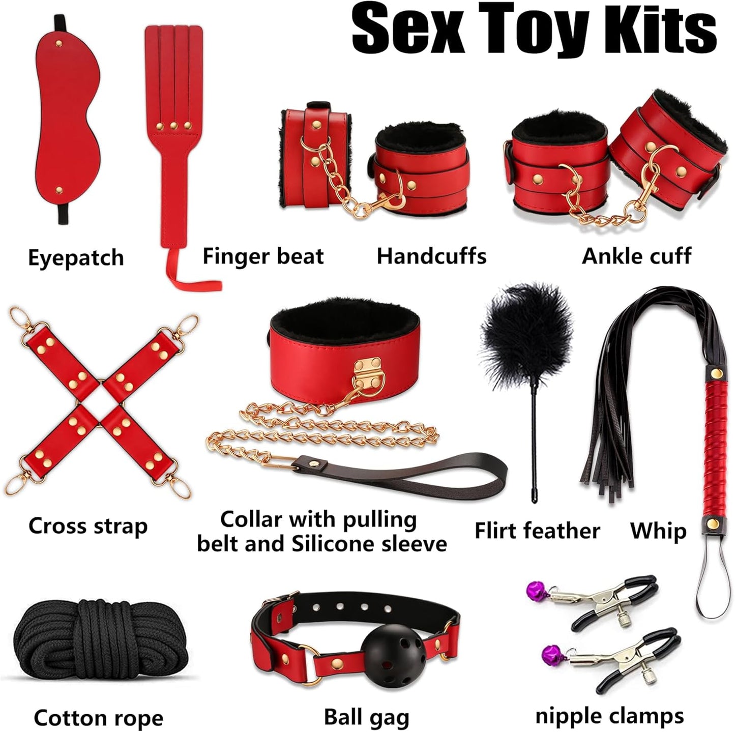 CraveSoft Kit de Bondage de 24 Piezas