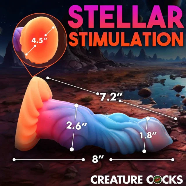 Biteau de créature envahisseur extraterrestre, gode extraterrestre phosphorescent