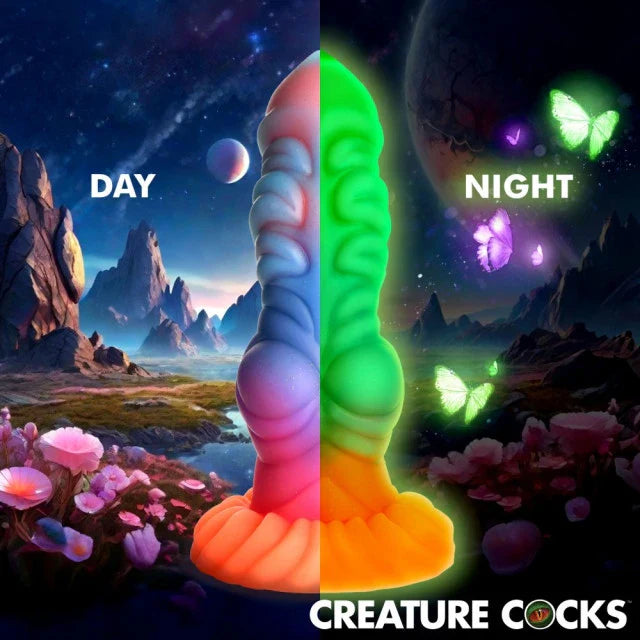 Biteau de créature envahisseur extraterrestre, gode extraterrestre phosphorescent