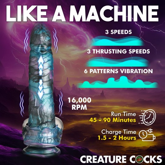 Dildo Vibrador y Penetrador Astro-Empuje de Creature Cocks
