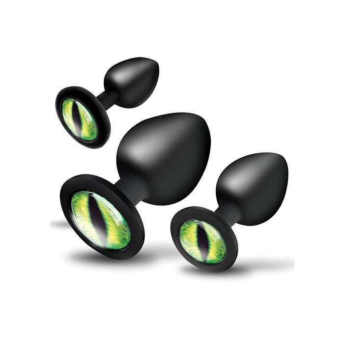Juego de dilatadores anales de silicona "Ojos Verdes" Creature Cocks