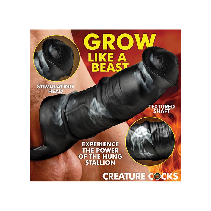 Creature Cocks Extensión de pene de silicona Stallion de 1.5"