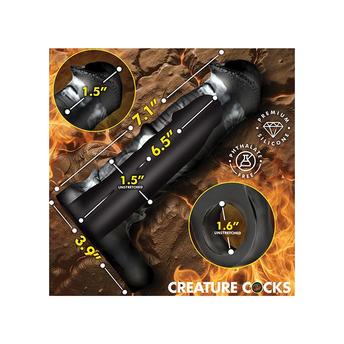 Creature Cocks Extensión de pene de silicona Stallion de 1.5"