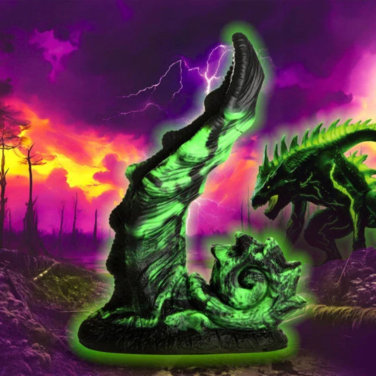 Gode en silicone Glowzilla de Creature Cocks – Brille dans le noir