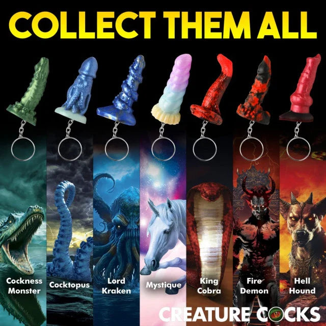 Set de llaveros de la Criatura Infernal, el Señor Kraken y la Cobra Real