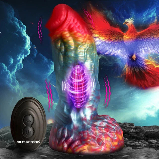 Dildo Vibrador Fénix Arcoíris Criatura Macho