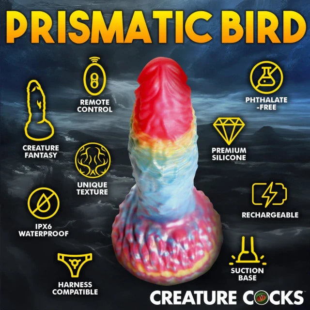 Dildo Vibrador Fénix Arcoíris Criatura Macho