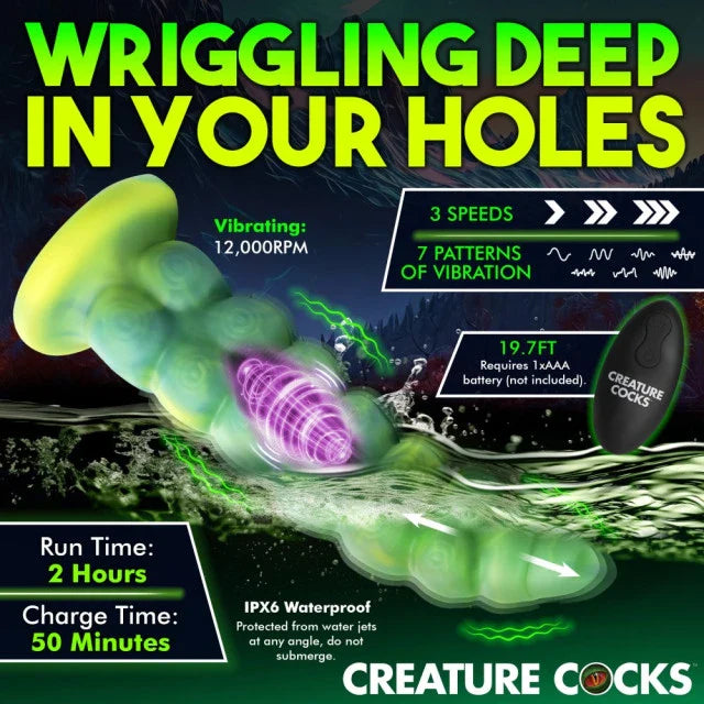 Bite de Créature Gigoteuse, Pénétrant et Vibrateur Dildo