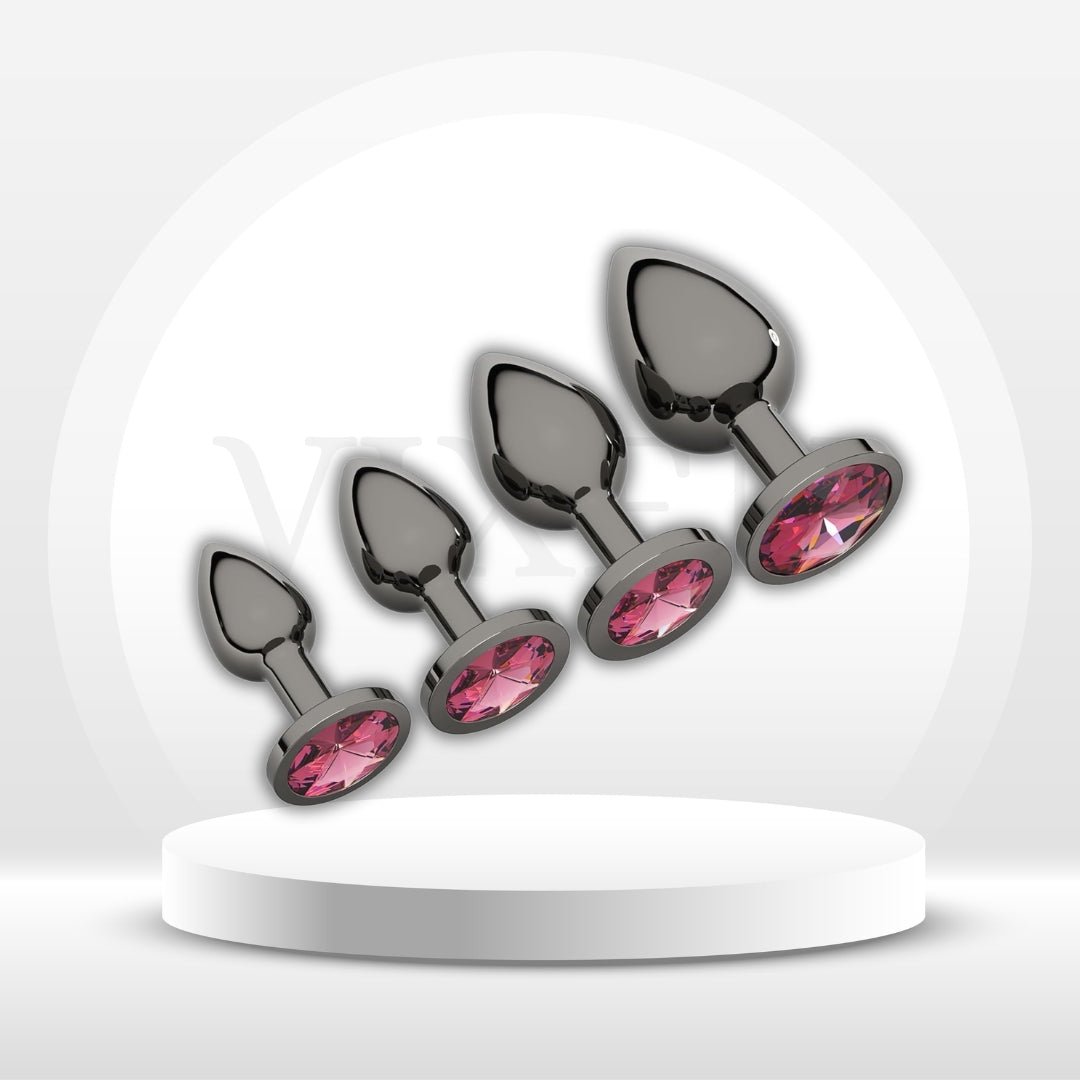 CrownJewel  Butt Plug Set | 4-Piece Metal, Beginner to Expert
