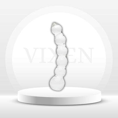 CrystalBead 7-Inch Glass Beaded Dildo