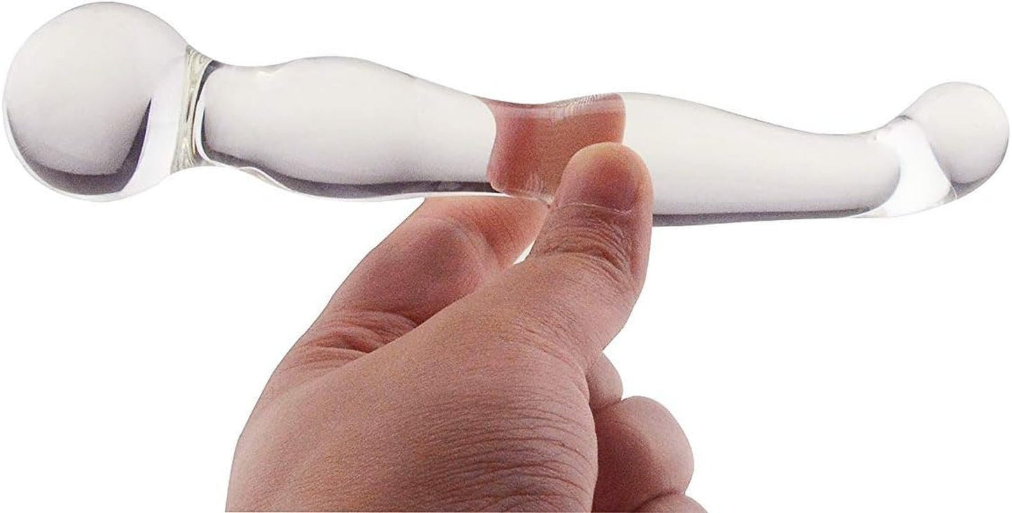 CrystalDual Tapón anal de cristal de doble extremo